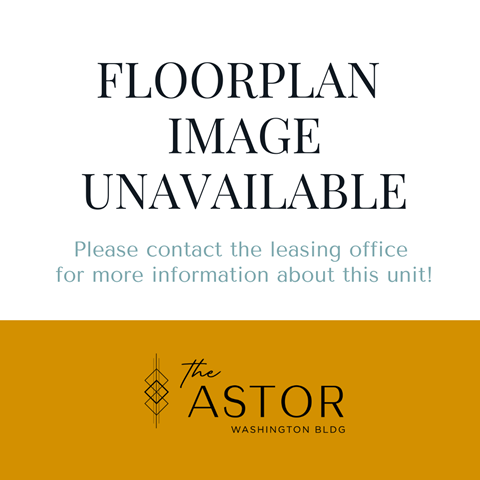 Floor plan for 1 bed, 1 bath, 553 sqft